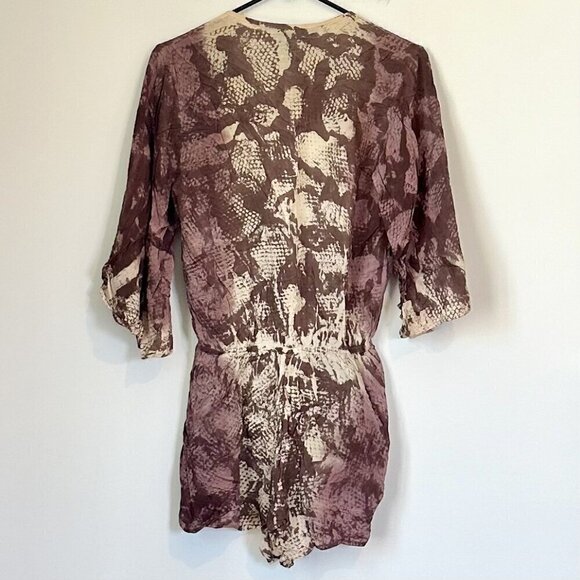 Blue Life Beachy Vacation Snakeskin Romper - Size: Small - Picture 7 of 8